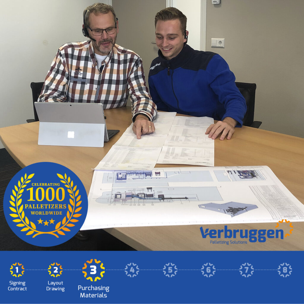 Verbruggen palletizing solutions - 1000th Verbruggen palletizer machine