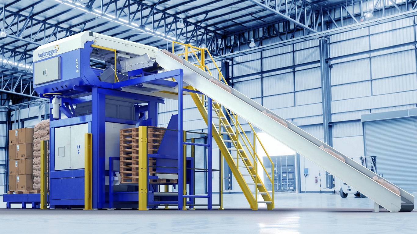 VMP-8 Bag Palletizer Machine form the front by Verbruggen Palletizing Solutions