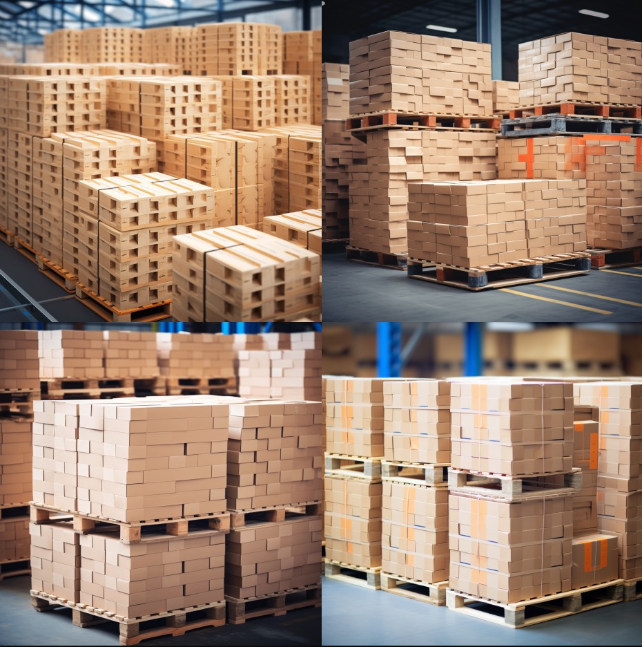 Image why palletizing pallet pattern chart, shows results of stable stacks on pallets
